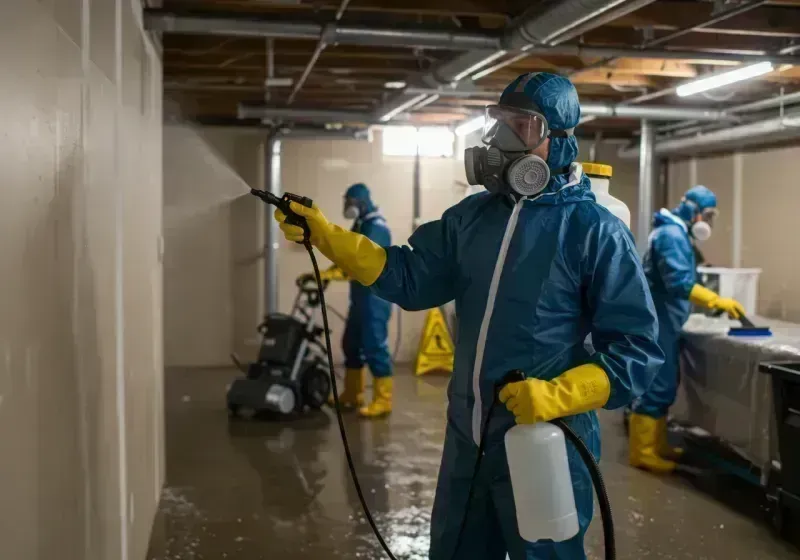 Basement Sanitization and Antimicrobial Treatment process in Deadwood, SD