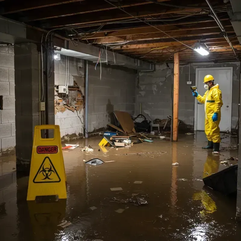 Flooded Basement Electrical Hazard in Deadwood, SD Property